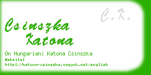 csinszka katona business card